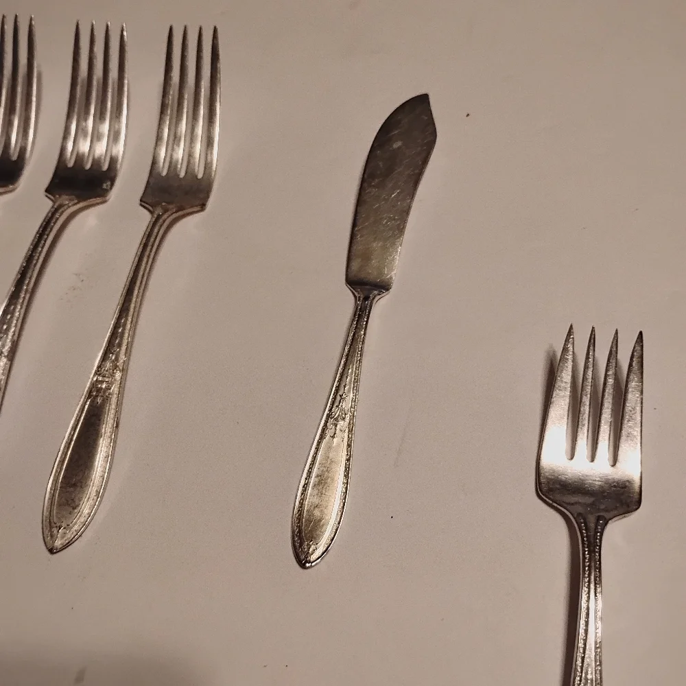 WM Rogers & Son AA Silver Plate 56 Piece Flatware Set‎ Triumph Service For 10 +